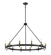 DVI Cambrai 12-Light Chandelier in Multiple Finishes and Ebony