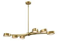 DVI Northen Marches 6-Light Linear Pendant in Brass