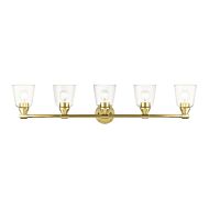 Catania 5-Light Bathroom Vanity Sconce in Polished Brass