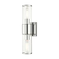 Quincy 2-Light Bathroom Vanity Sconce in Polished Chrome
