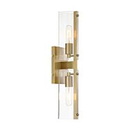 Latitude 2-Light Wall Sconce in Brushed Gold