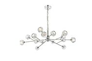 Graham 15-Light Pendant in Chrome and Clear