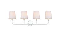 Colson 4-Light Bathroom Vanity Light Sconce in Chrome and Clear