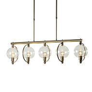 Hubbardton Forge 9 Inch 5 Light Pluto Pendant in Burnished Steel