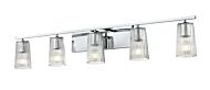 DVI Lasalle 5-Light Bathroom Vanity Light in Chrome