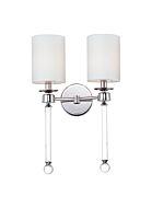 Lucent 2-Light Wall Sconce in Polished Nickel