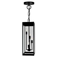 Windsor 4-Light Outdoor Hanging Lantern in Black