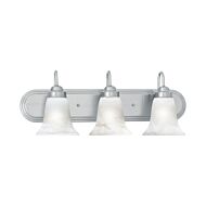 Homestead 3-Light Bathroom Vanity Light in Brushed Nickel