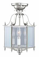 Livingston 3-Light Mini Pendant with Ceiling Mount in Brushed Nickel