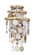 Corbett Ambrosia 2 Light Wall Sconce in Gold Silver Leaf And Stainless