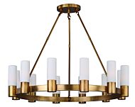 Maxim Lighting Contessa 35 Inch 12 Light Chandelier in Natural Aged Brass