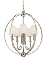 Libby Langdon for Crystorama Sylvan 27 Inch Sphere Chandelier in Polished Nickel