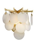 Corbett Serenity Wall Sconce in Gold Leaf With Polished Stainless
