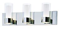 Silo 3-Light LED Bathroom Vanity Light in Polished Chrome