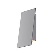 Sonneman Angled Plane 7.75 Inch LED Downlight Wall Sconce in Textured Gray