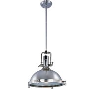 Maxim Lighting Hi Bay 17.75 Inch Frosted Metal Pendant in Polished Nickel