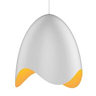 Sonneman Waveforms 23.25 Inch Apricot Bell LED Pendant in Satin White