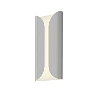 Sonneman Folds 13.75 Inch LED Wall Sconce in Textured Gray