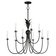 Paloma 9-Light Chandelier in Anthracite