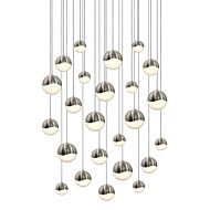 Sonneman Grapes 27 Inch 24 Light Assorted LED Pendant in Satin Nickel
