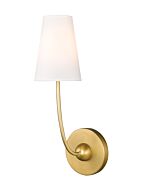 Shannon 1-Light Wall Sconce in Rubbed Brass