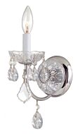 Crystorama Imperial 14 Inch Wall Sconce in Polished Chrome with Clear Spectra Crystals
