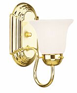 Rivera 1-Light Bathroom Vanity Light in Polished Brass