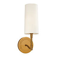 Hudson Valley Dillon 14 Inch Wall Sconce in Aged Brass