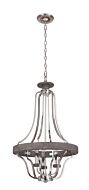 Craftmade Ashwood 3 Light 20 Inch Pendant Light in Polished Nickel with Greywood