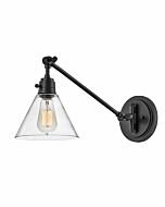 Hinkley Arti 1-Light Wall Sconce In Black With Clear Glass