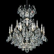 Schonbek Renaissance 15 Light Chandelier in Black with Clear Heritage Crystals
