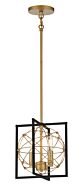 Minka Lavery Titans Trace 2 Light Pendant Light in Sand Coal with Painted Honey Gold