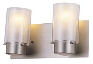 DVI Essex 2-Light Bathroom Vanity Light in Buffed Nickel