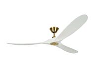 Monte Carlo Maverick Max 70 Inch Indoor Ceiling Fan in Matte White and Brass