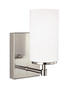 Alturas 1-Light Bathroom Vanity Light Sconce in Brushed Nickel