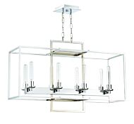 Craftmade Cubic 8 Light 36 Inch Transitional Chandelier in Chrome