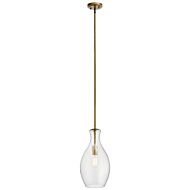 Everly 1-Light Mini Pendant in Natural Brass