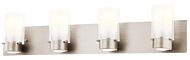 DVI Essex 4-Light Bathroom Vanity Light in Buffed Nickel