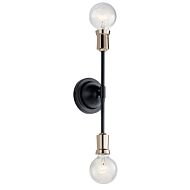 Armstrong 2-Light Wall Sconce in Black