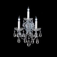 Crystorama Maria Theresa 3 Light 14 Inch Wall Sconce in Polished Chrome with Clear Spectra Crystals