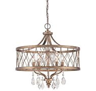 Minka Lavery West Liberty 5 Light 21 Inch Chandelier in Olympus Gold