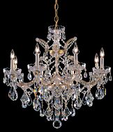 Crystorama Maria Theresa 9 Light 27 Inch Traditional Chandelier in Gold with Clear Spectra Crystals