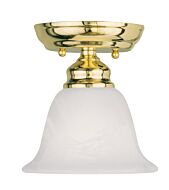 Essex 1-Light Ceiling Mount in Polished Brass