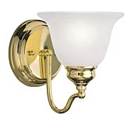 Essex 1-Light Bathroom Vanity Light in Polished Brass