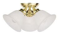 Essex 3-Light Ceiling Mount in Polished Brass
