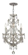 Crystorama Maria Theresa 4 Light 21 Inch Mini Chandelier in Polished Chrome with Clear Spectra Crystals