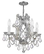 Crystorama Maria Theresa 4 Light 15 Inch Mini Chandelier in Polished Chrome with Clear Swarovski Strass Crystals