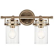 Brinley 2-Light Bathroom Vanity Light in Champagne Bronze