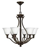 Hinkley Bolla 6-Light Pendant In Olde Bronze With Opal Glass