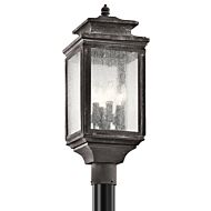 Kichler Wiscombe Park 4 Light 23.25 Inch Outdoor Post Lantern in Weathered Zinc